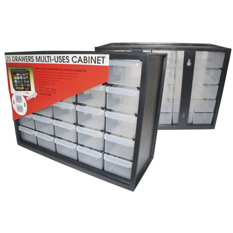 25 Drawer Wall Mounted Plastic Cabinet Box Electronic Components Box Medicine Box Jewelry Box